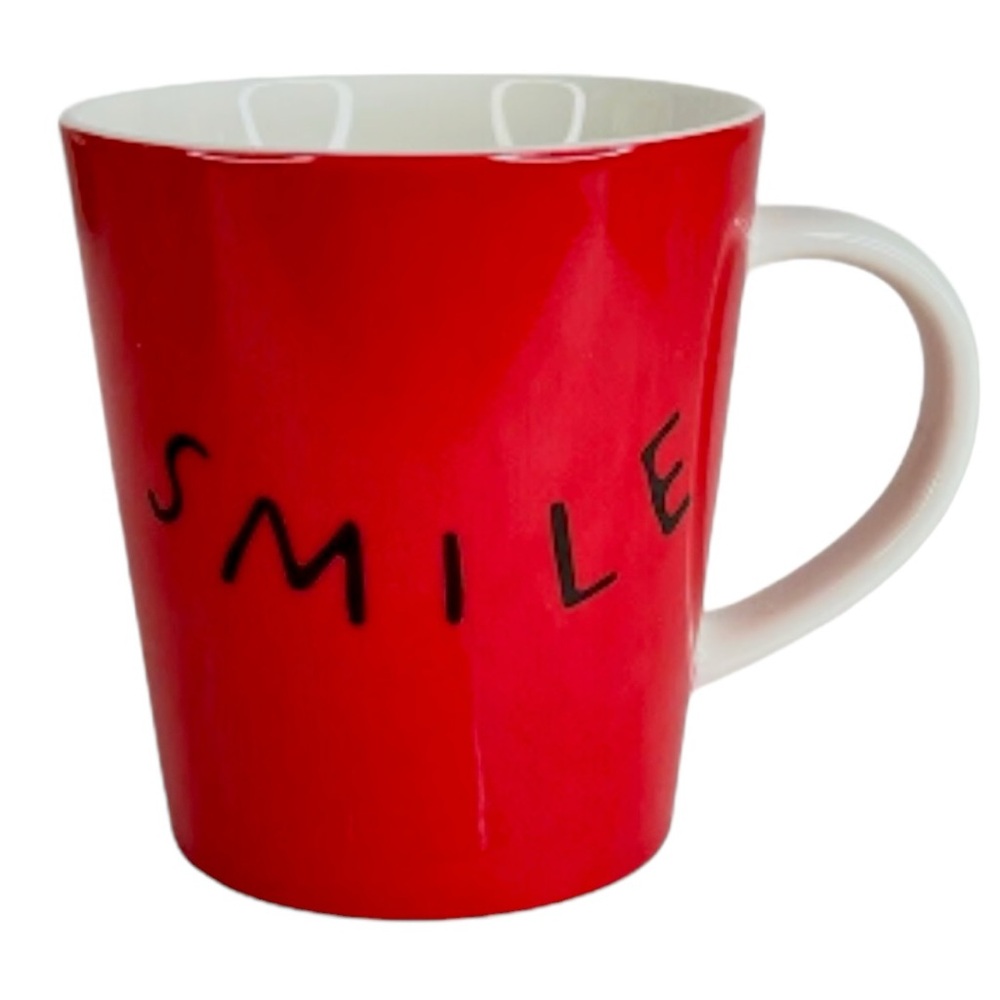 New Royal Doulton Ellen Degeneres SMILE Mug Coffee Tea Cup Red White Black - Picture 3 of 10